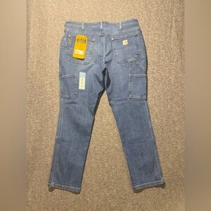 Carhartt Rugged Flex Double Front Jeans Womens 16 Short blue (fit 36x29) BD5110